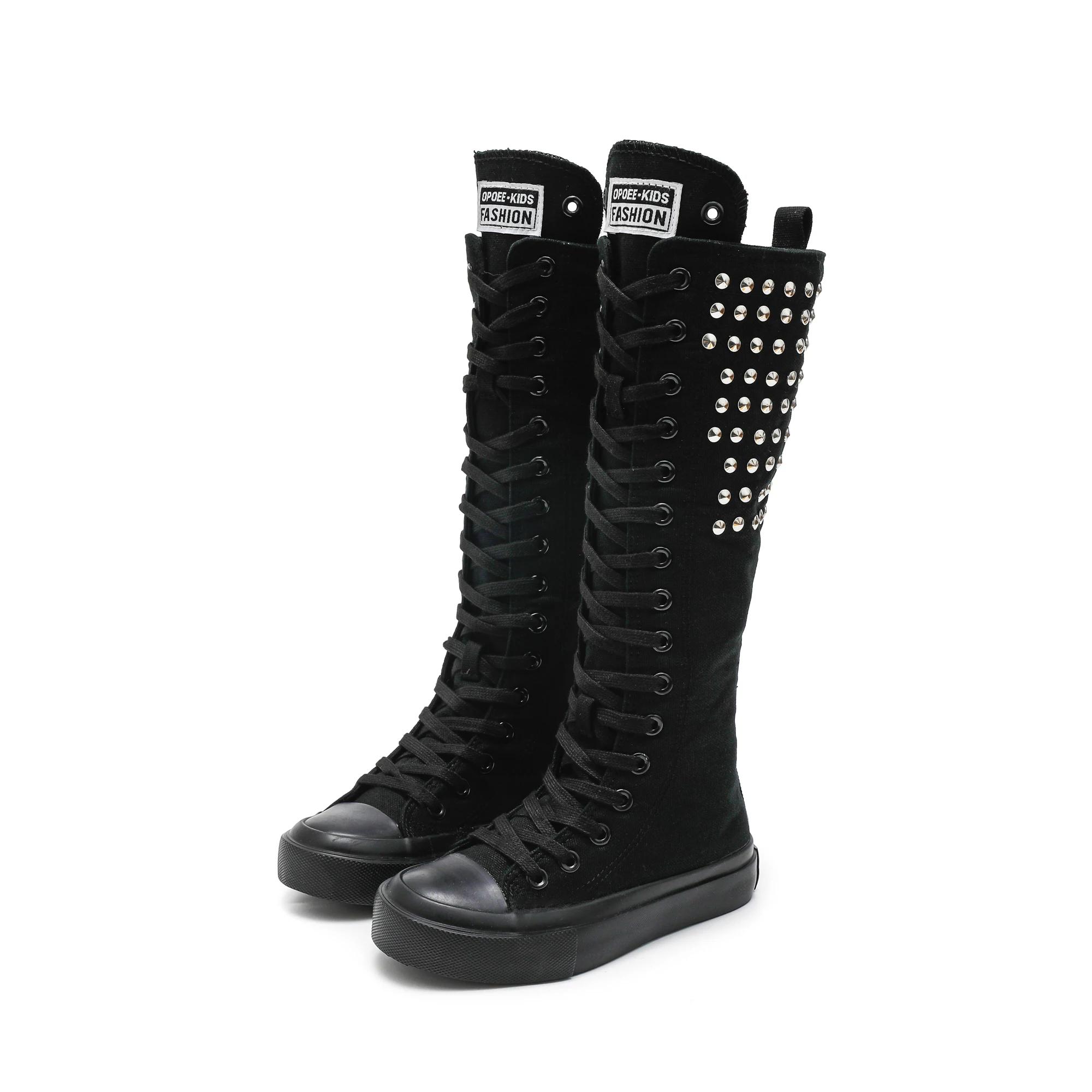 Chaussures en toile pour enfants à semelle souple et respirante, bottes à carreaux pour garçons et f