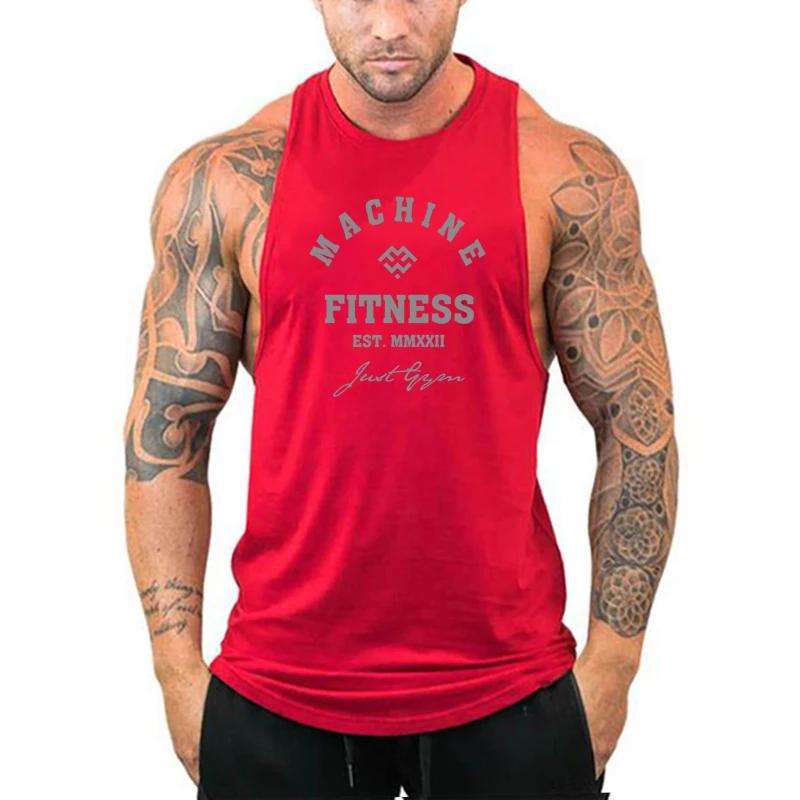 MACHINE FITNESS JUST GYM musculation débardeur hommes gilet d'entraînement coton chemise sans manche