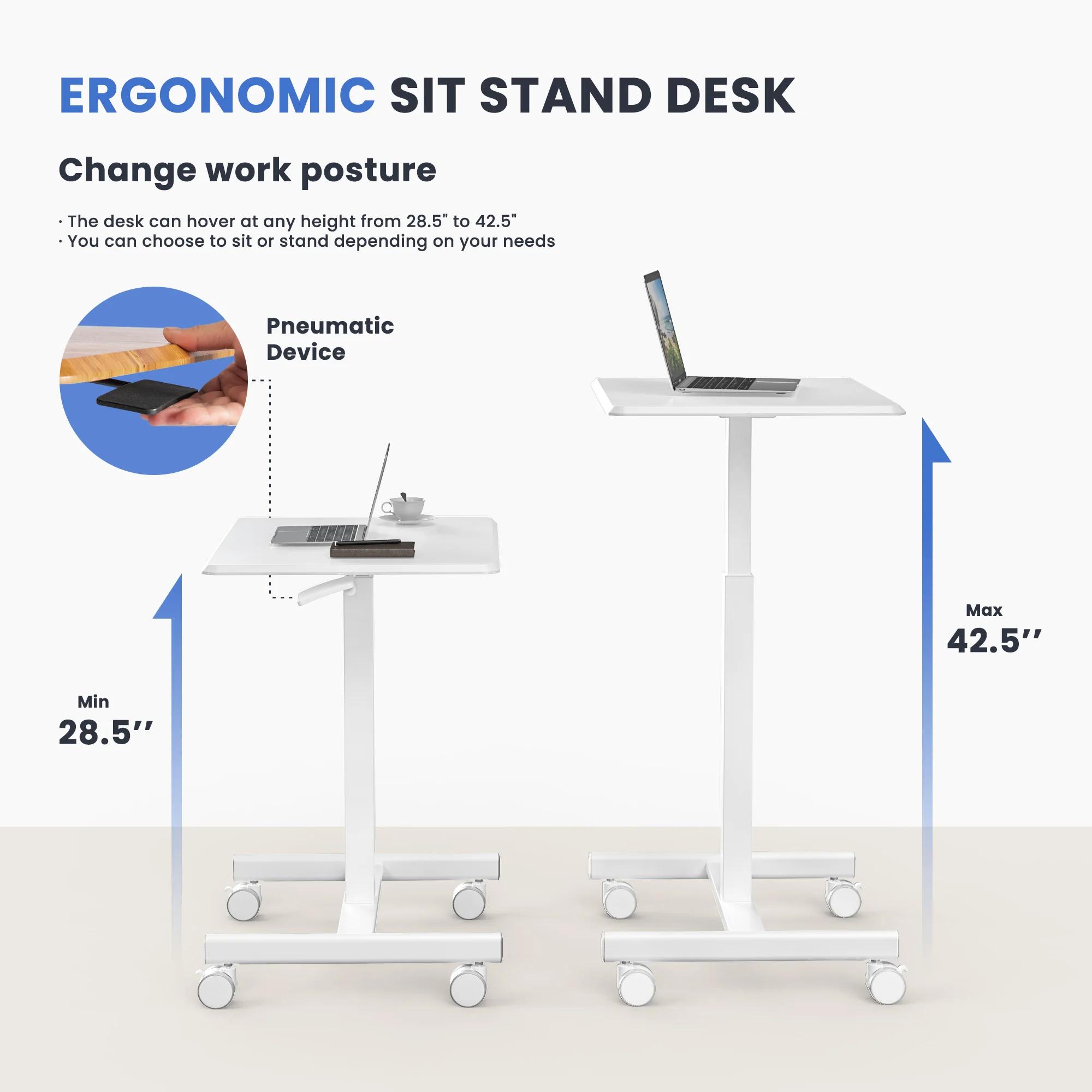 JHK Mobile petit bureau debout ordinateur Portable bureau ordinateur Portable hauteur réglable Table