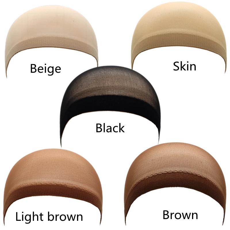 2 pièces/sac bas supérieur bonnet de perruque filet pour tissage de cheveux filets de perruque noir 