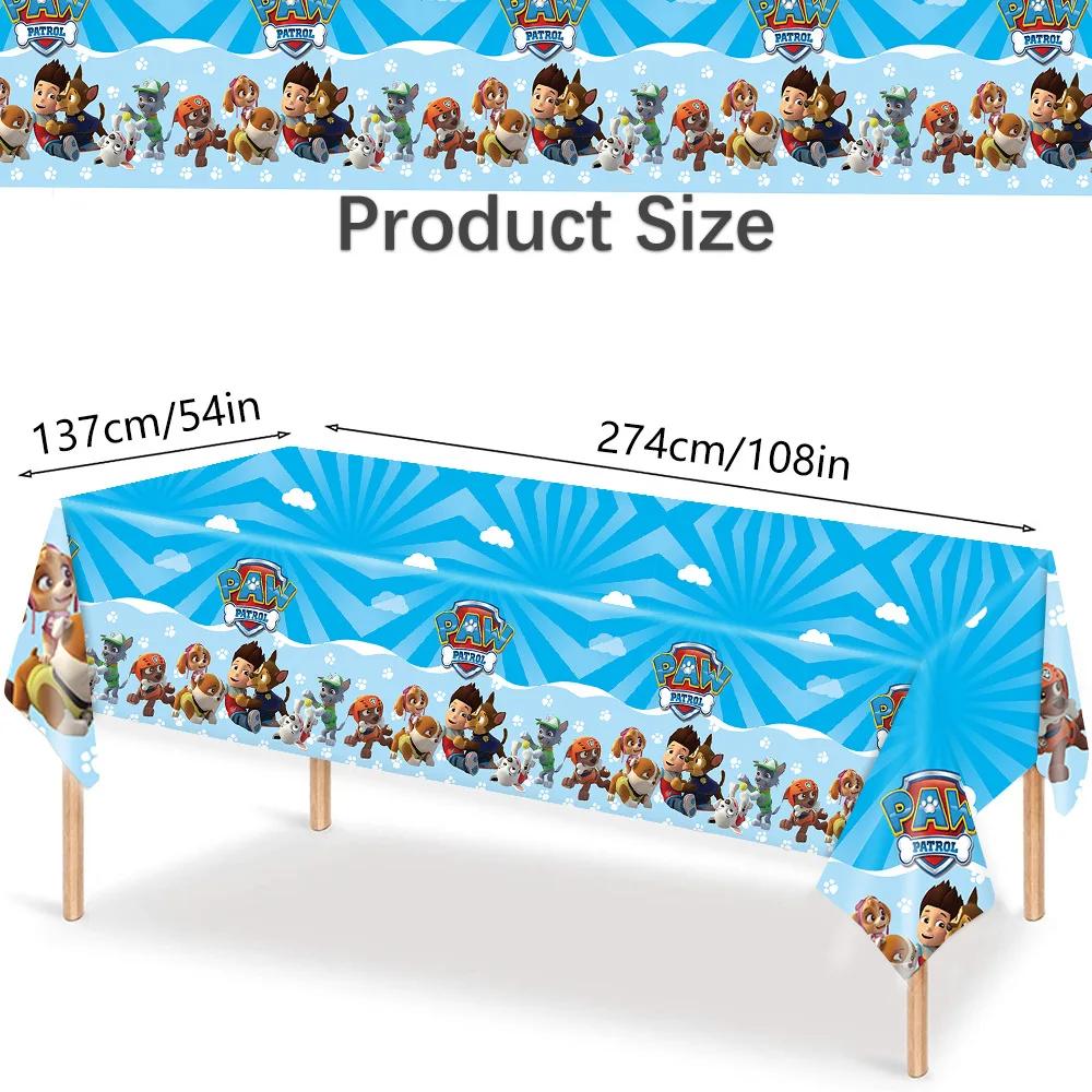 Nappe d'anniversaire Paw Patrol, jetable, couverture de Table, réception-cadeau pour bébé, Paw Patro