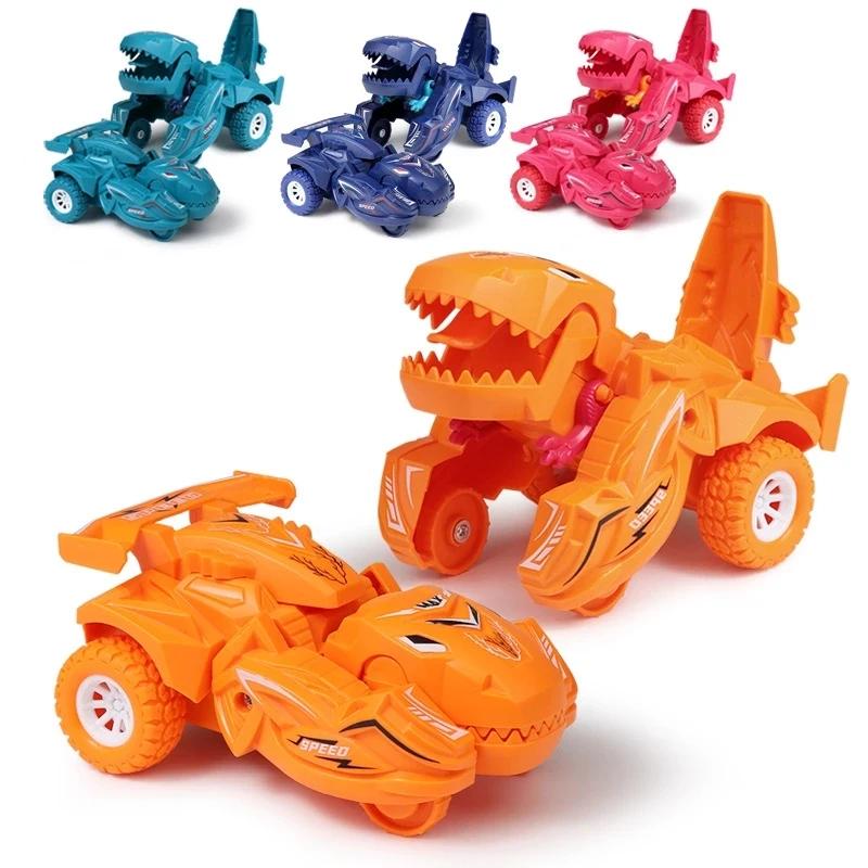 Modèle de voiture à déformation de dinosaure 2 en 1, jouet pour garçons, Action en une étape, Transf