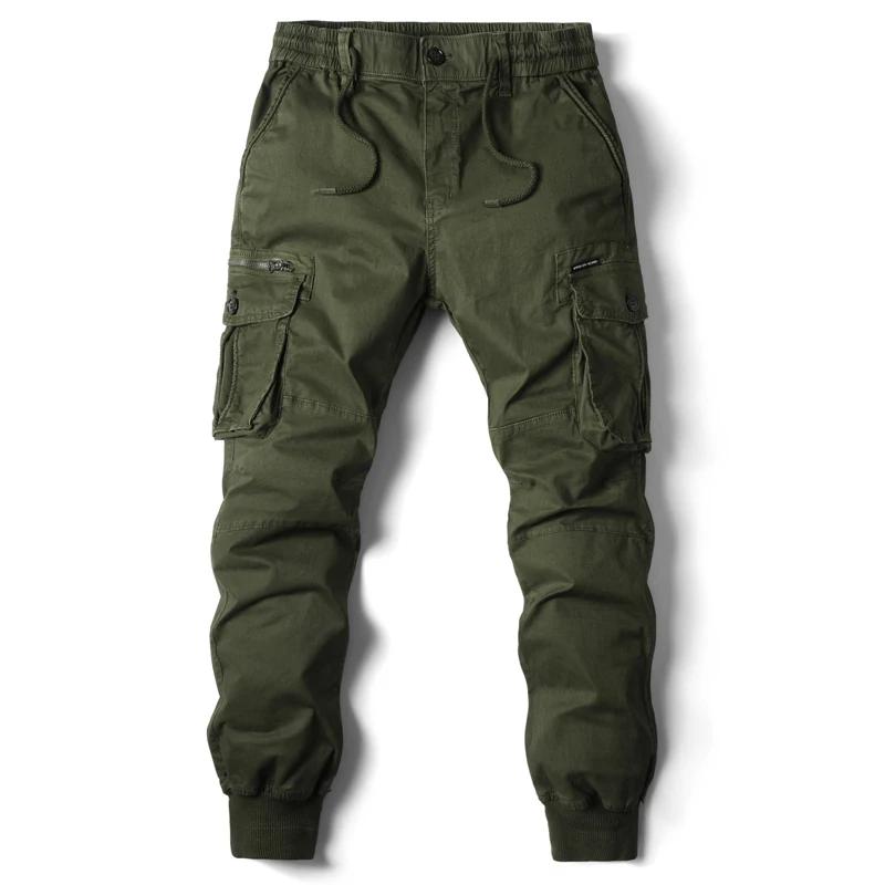 Nouveau coton hommes Cargo pantalon kaki décontracté hommes tactiques Joggers Cargo multi-poches mod