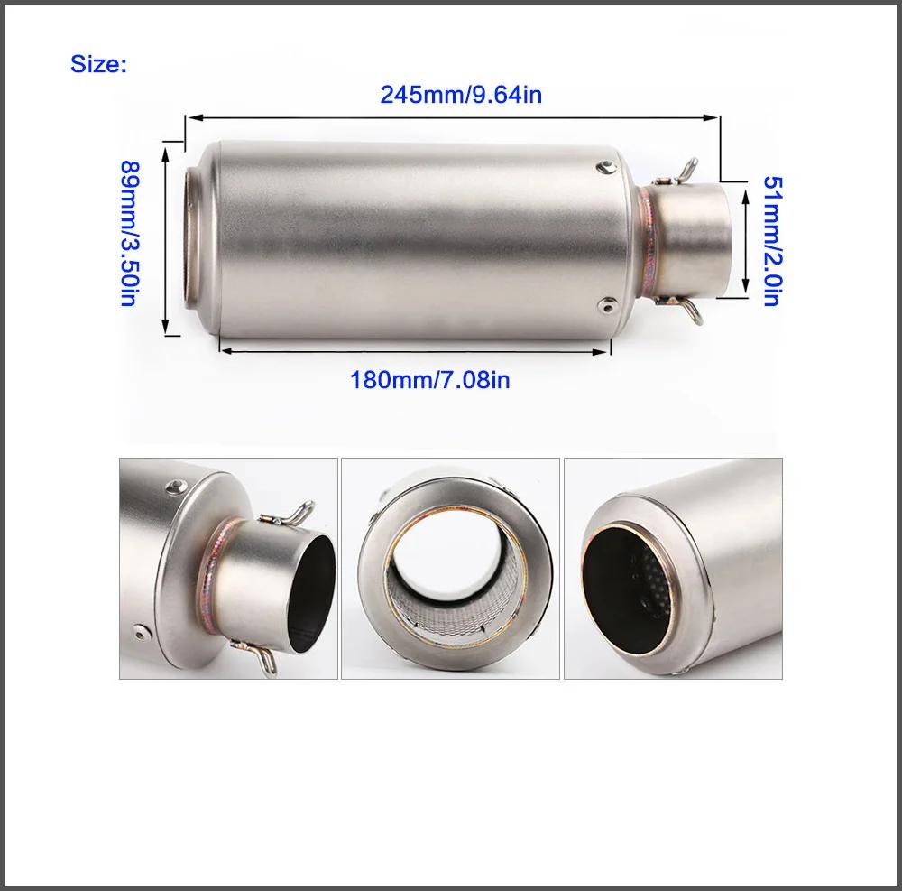 Silencieux universel en fibre de carbone pour moto, GP-Project, Suzuki GSXS1000, Kawasaki Versys 100