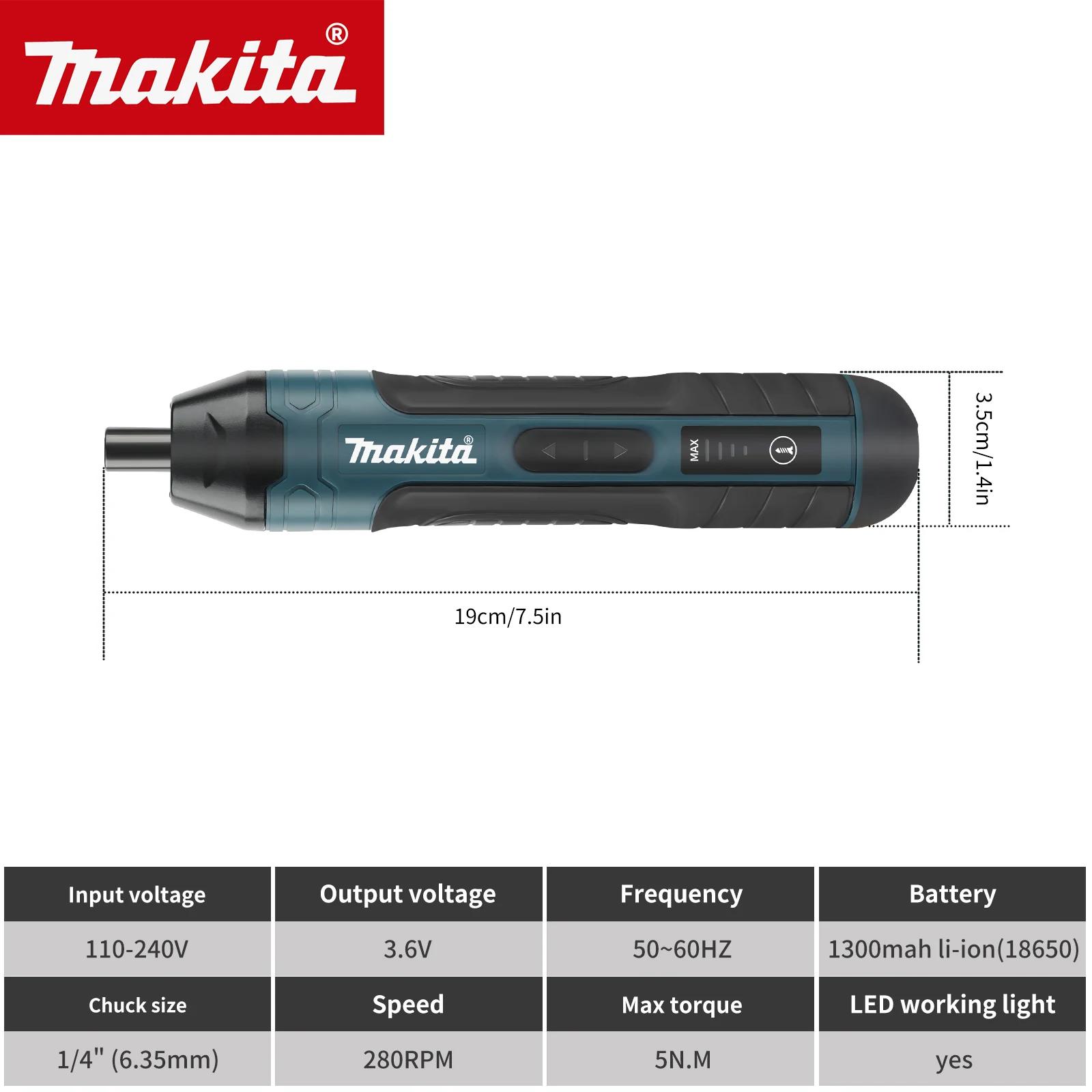 Tournevis électrique sans fil Makita |   couple 3,6 V 5 N.m |   Mandrin 1/4" |   Batterie Li-ion 130