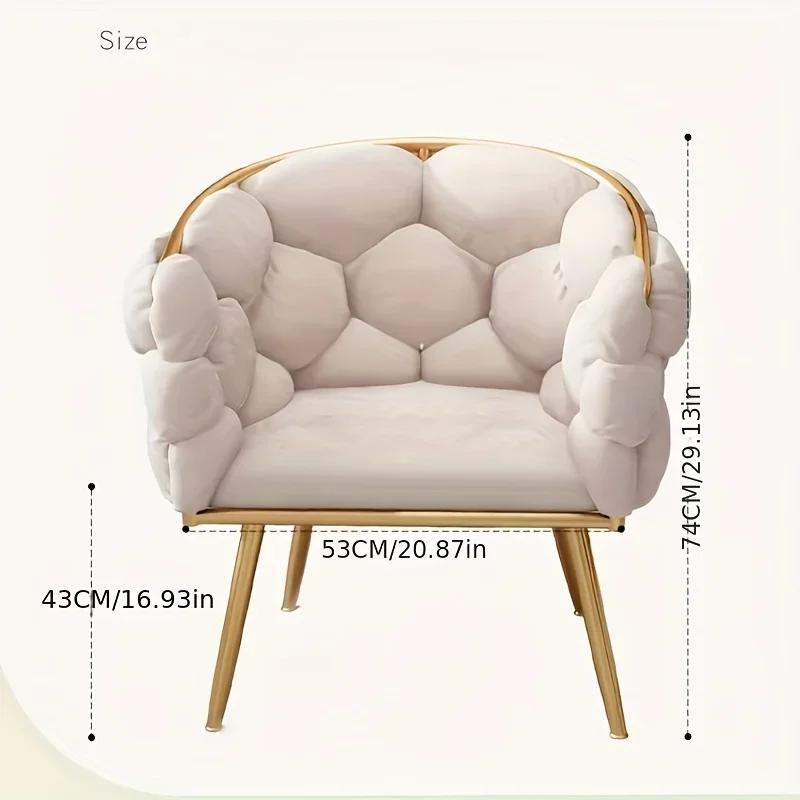 Coiffeuse élégante pour filles, chaise à dossier parfaite pour le maquillage de la chambre à coucher