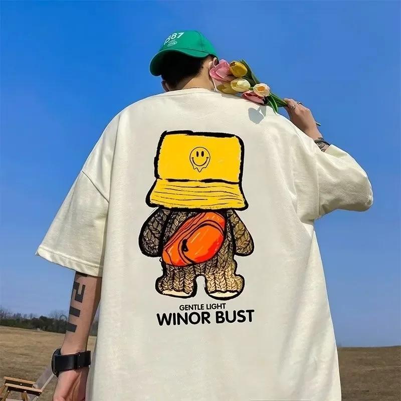 T-shirt à manches courtes de style coréen pour hommes en grande taille M-8XL