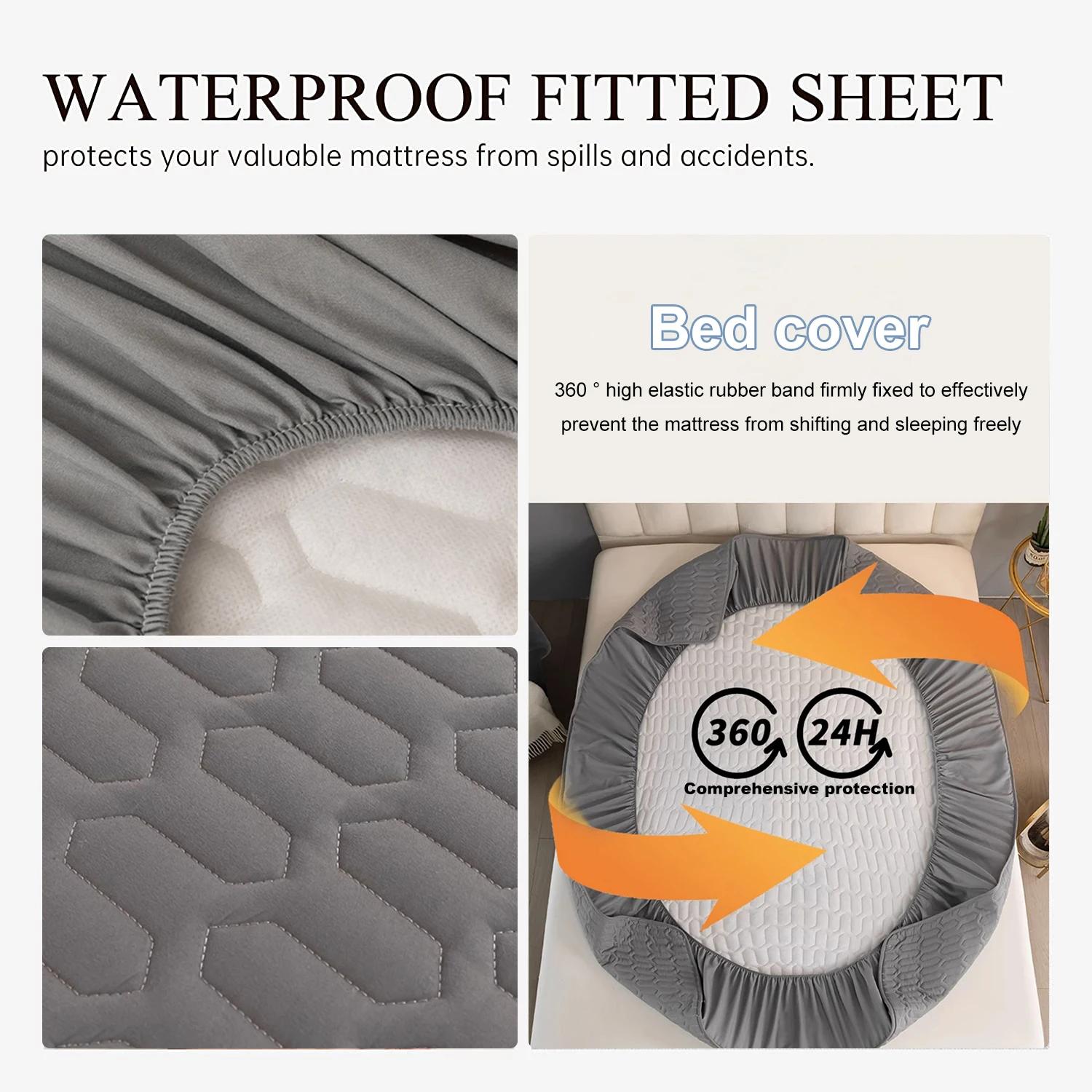 Housse de matelas épaisse et imperméable, tapis matelassé en Latex, couvre-lit, drap-housse de prote