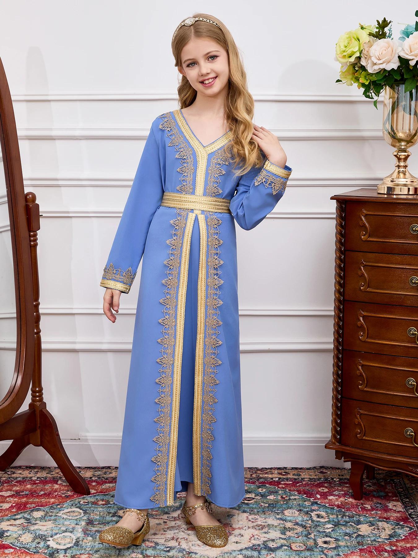 Robe de prière du moyen-orient pour filles, Abaya musulmane à capuche, robes arabes modestes islamiq