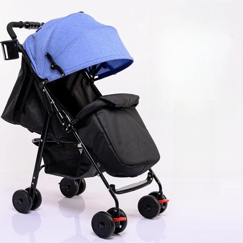 Poussette bébé pliable et légère pour s'asseoir et couché, absorbant les chocs et résistante aux fre