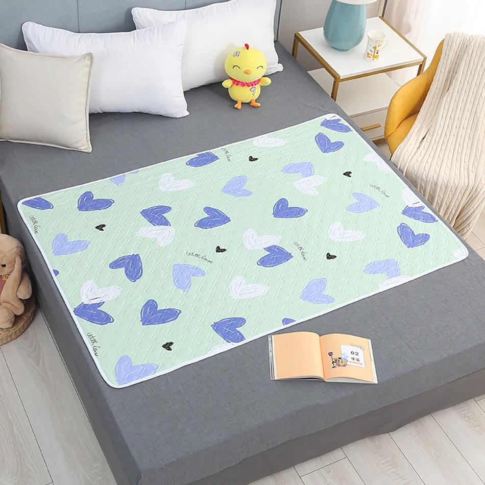 Tapis à couches en forme de cœur Dino, 80x120cm, 4 couches, imperméable, lavable, matelas à langer p