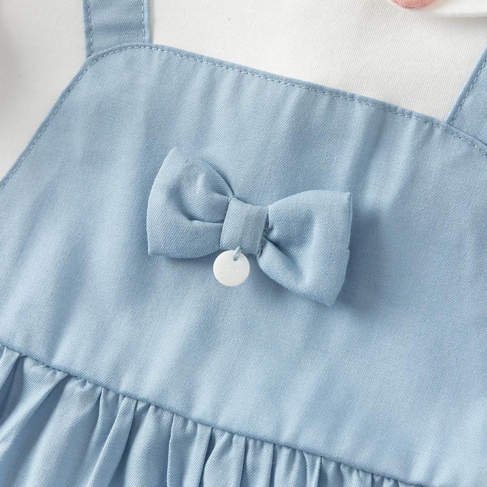 Robe d'été pour fille Dave Bella, faux deux pièces, manches courtes, style princesse, en coton, pour
