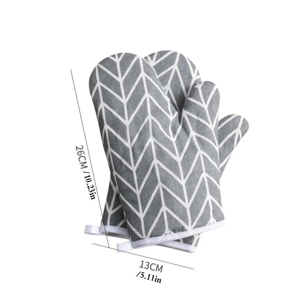 Gants de cuisson pour four, mitaines de four à micro-ondes, gants en lin résistants aux hautes tempé