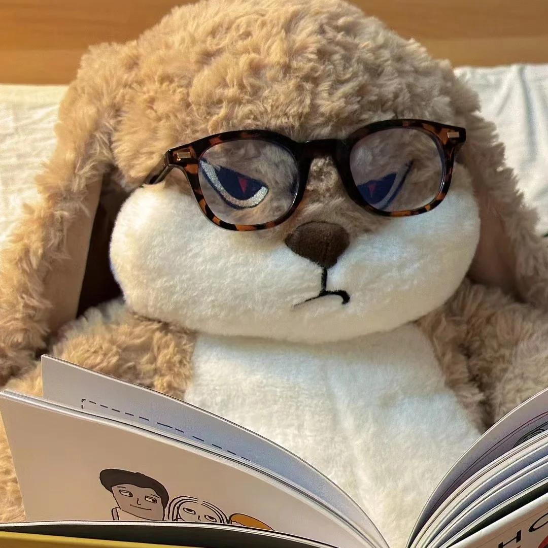 Jouet en peluche lapin en colère de grande taille, Animal mignon, poupée en peluche Kawaii, modèle d