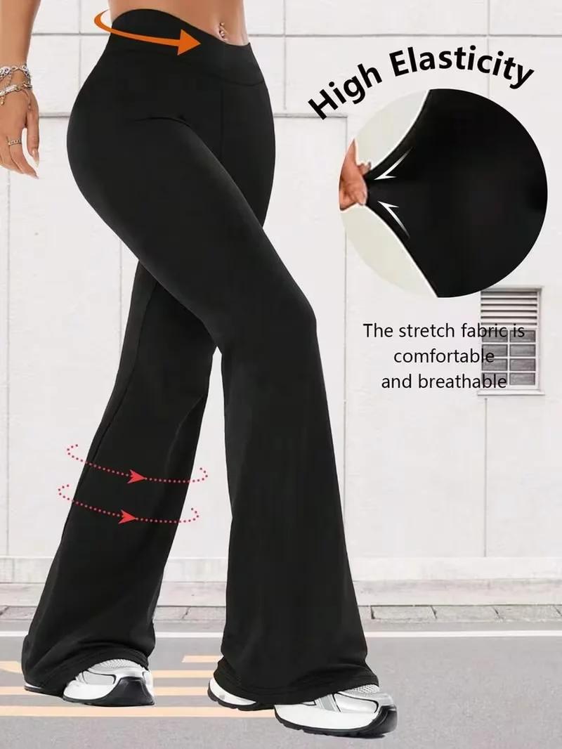 Legging évasé taille haute nude, effet ventre plat et rehausseur de fessier, très extensible, pour l