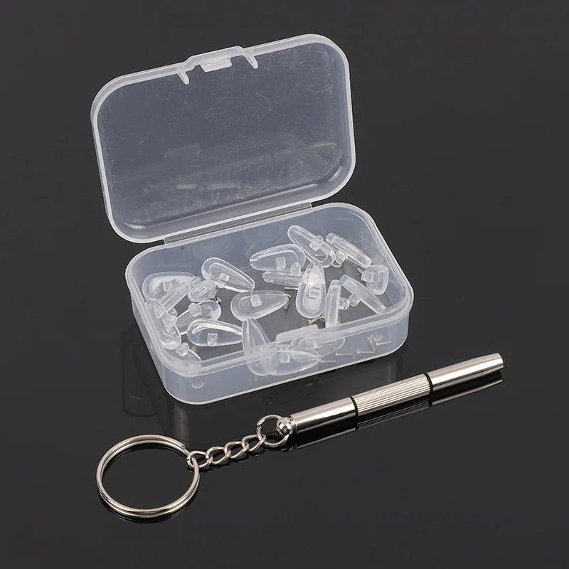 20 pièces lunettes plaquette nasale boîte d'accessoires silicone nez pont coussinet réduction de pre