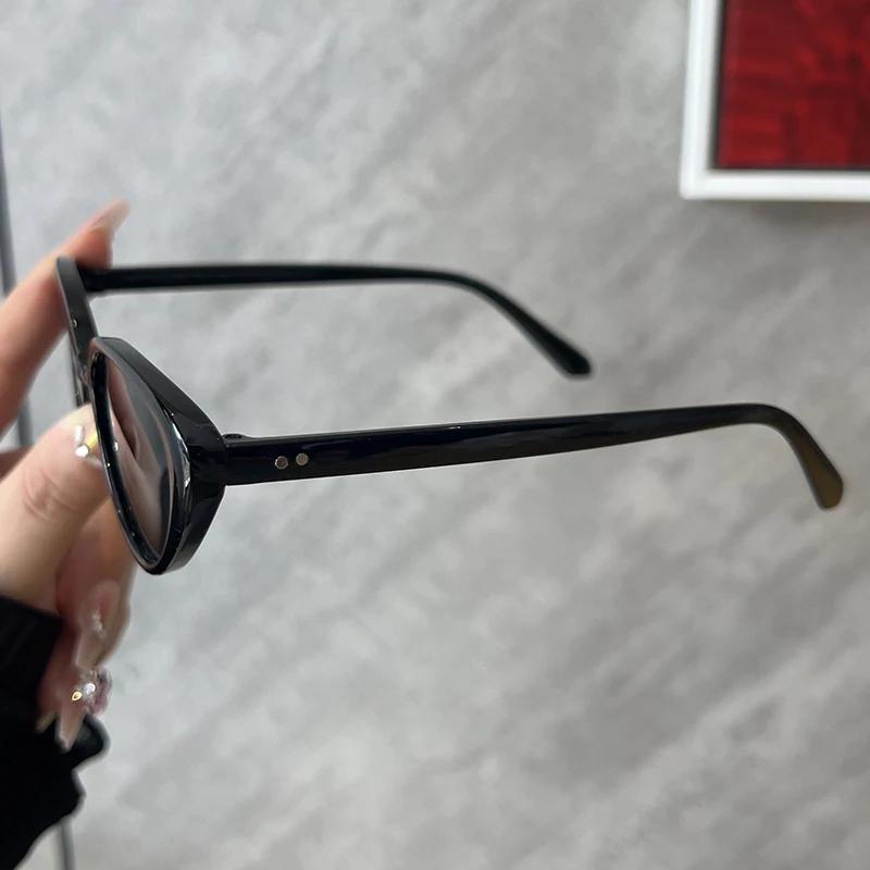 Lunettes de soleil rétro œil de chat pour femmes et hommes, 2 pièces, Design à rivets, Triangle à la