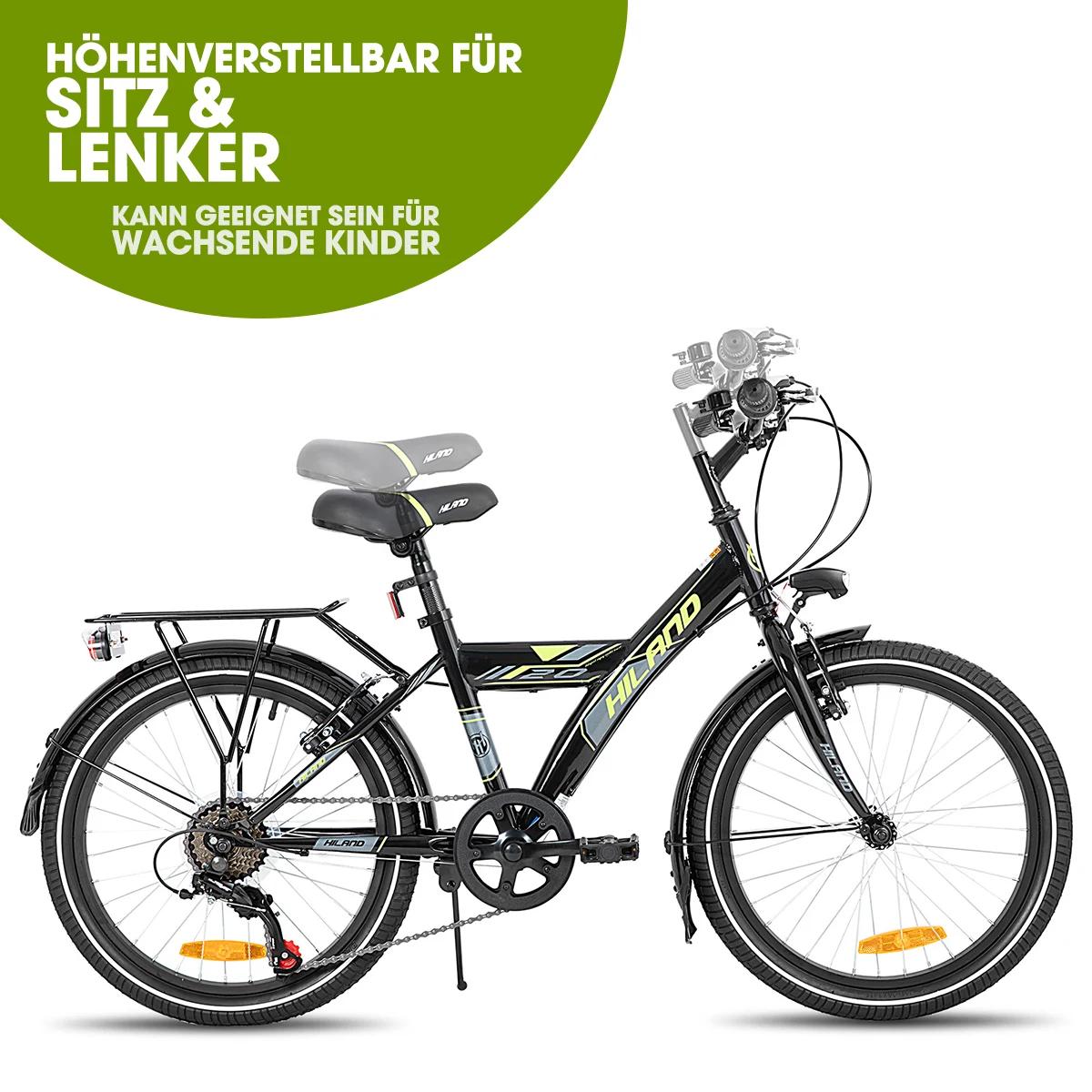 Hiland Vélo de montagne pour enfants 20/24 pouces pour enfants garçons filles de 6 à 10 ans avec vit
