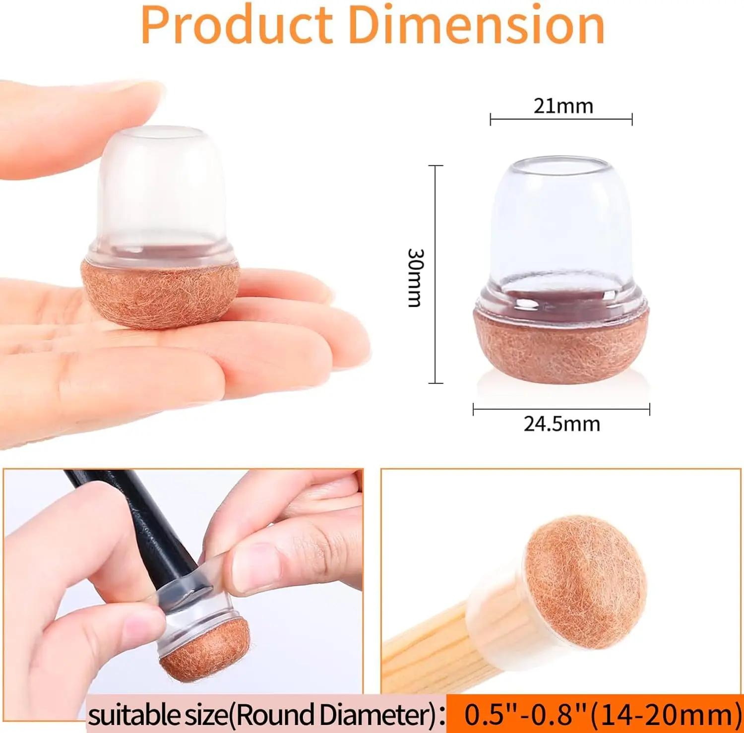 Couvre-jambes en silicone pour meubles, protège-jambes de table et de chaise, protège-pieds optiques
