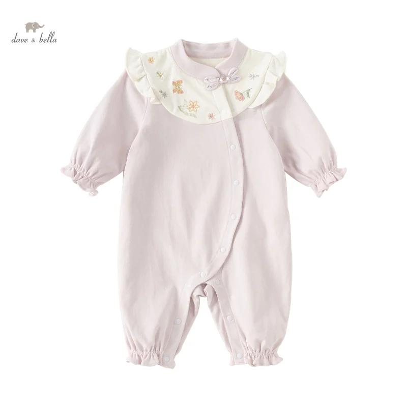 Dave Bella bébé combinaison nouveau-né Creeper 2025 nouveau automne fille barboteuse décontracté cot