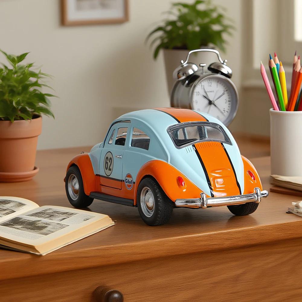Nouvelle voiture miniature rétro Beetle en alliage moulé sous pression, modèle classique, à rétrofri