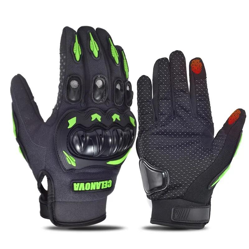 Gants de moto plein doigt hommes écran tactile hors route gants de moto gants de vélo de montagne