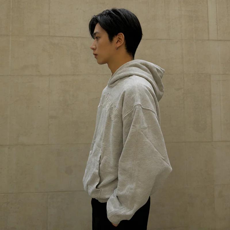 Sweat-shirt à capuche imprimé style américain pour hommes et femmes, décontracté, à manches longues,
