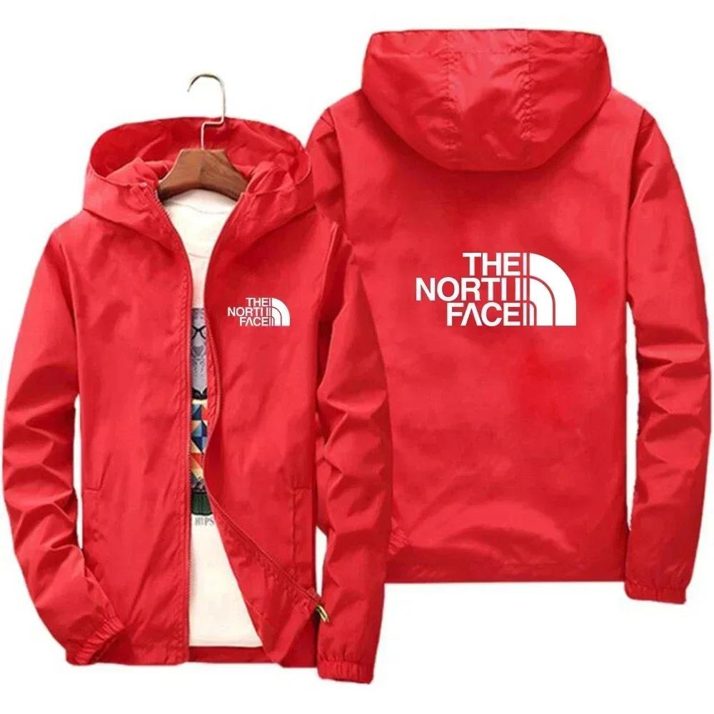 Veste à capuche coupe-vent avec fermeture éclair pour hommes, vêtements de sport de plein air décont