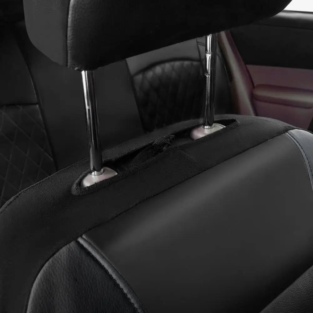 Ensemble universel de housses de siège de voiture en cuir PU, coussin de véhicule entièrement entour