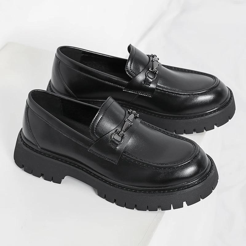 Mocassins en métal de style britannique pour hommes, chaussures de mariage à l'offre elles optiques,