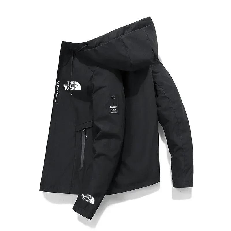 Nouvelle veste coupe-vent pour homme 2026, veste de baseball à capuche zippée, veste décontractée po