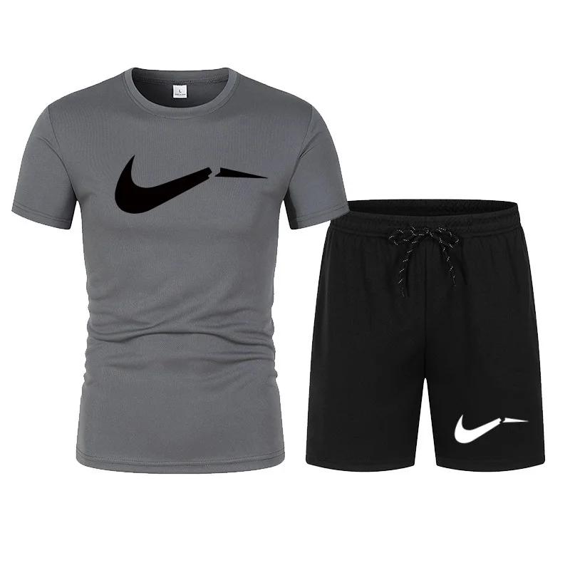 Ensemble T-shirt et short d'été pour homme 2026, combinaison décontractée et tendance à manches cour