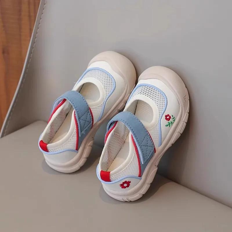 Sandales en maille pour enfants, antidérapantes, chaussures de sport pour tout-petits, garçons et fi