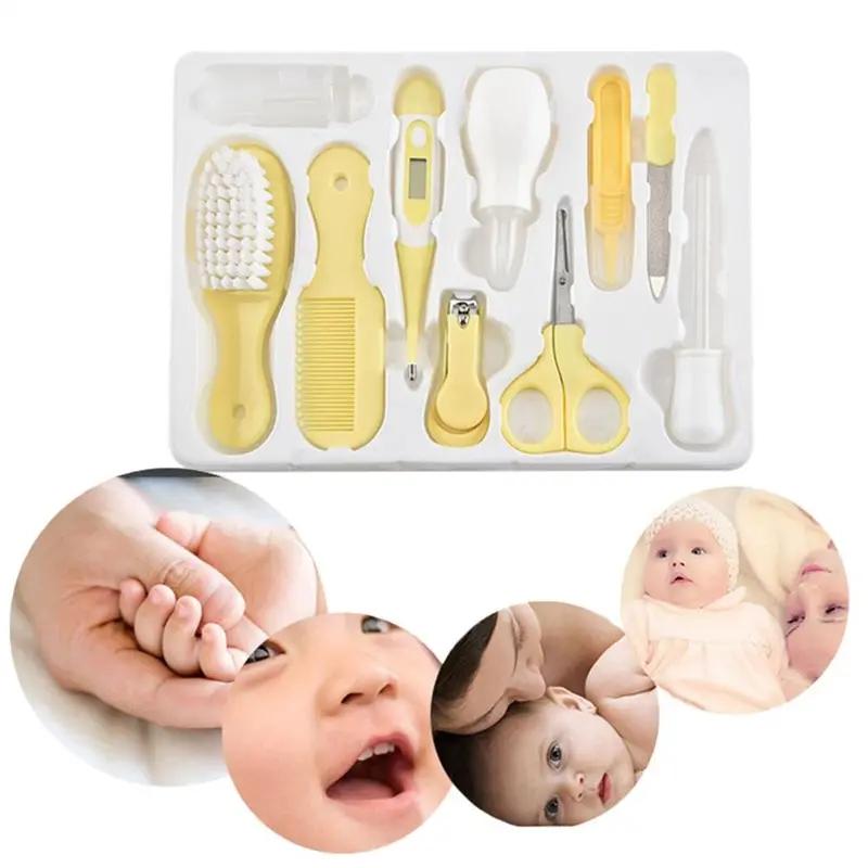 Kit de soins de santé pour bébé, 10 pièces/ensemble, pour enfants, ongles, cheveux, thermomètre, bro