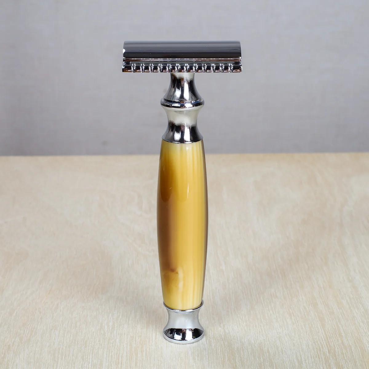 IRAZOR – Kit de rasoir classique à Double bords pour hommes, lame de rechange, rasoir manuel, bol de