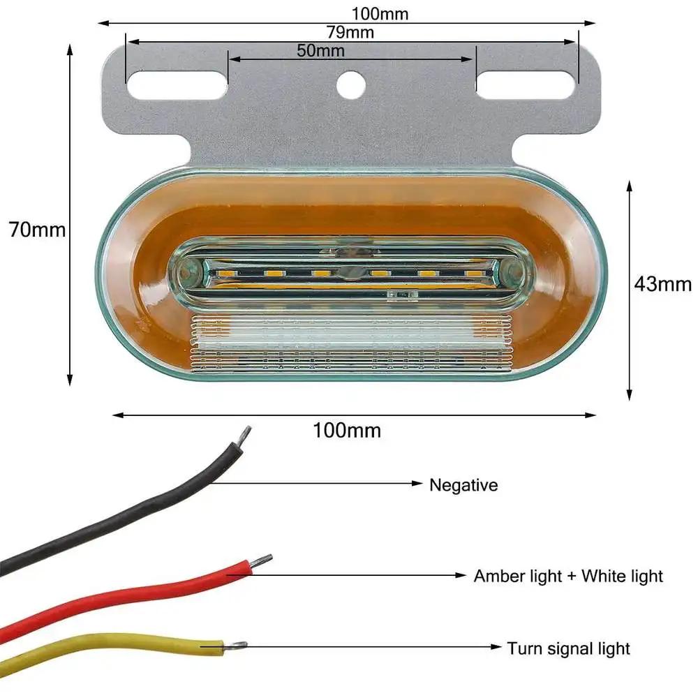 12 pièces 12 V/24 V LED voiture camion feux de position latéraux voiture feux externes Signal indica