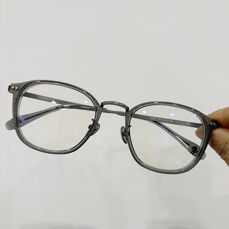 Lunettes rétro en titane pur pour hommes, nouvelle Reproduction de Style japonais, galvanoplastie IP