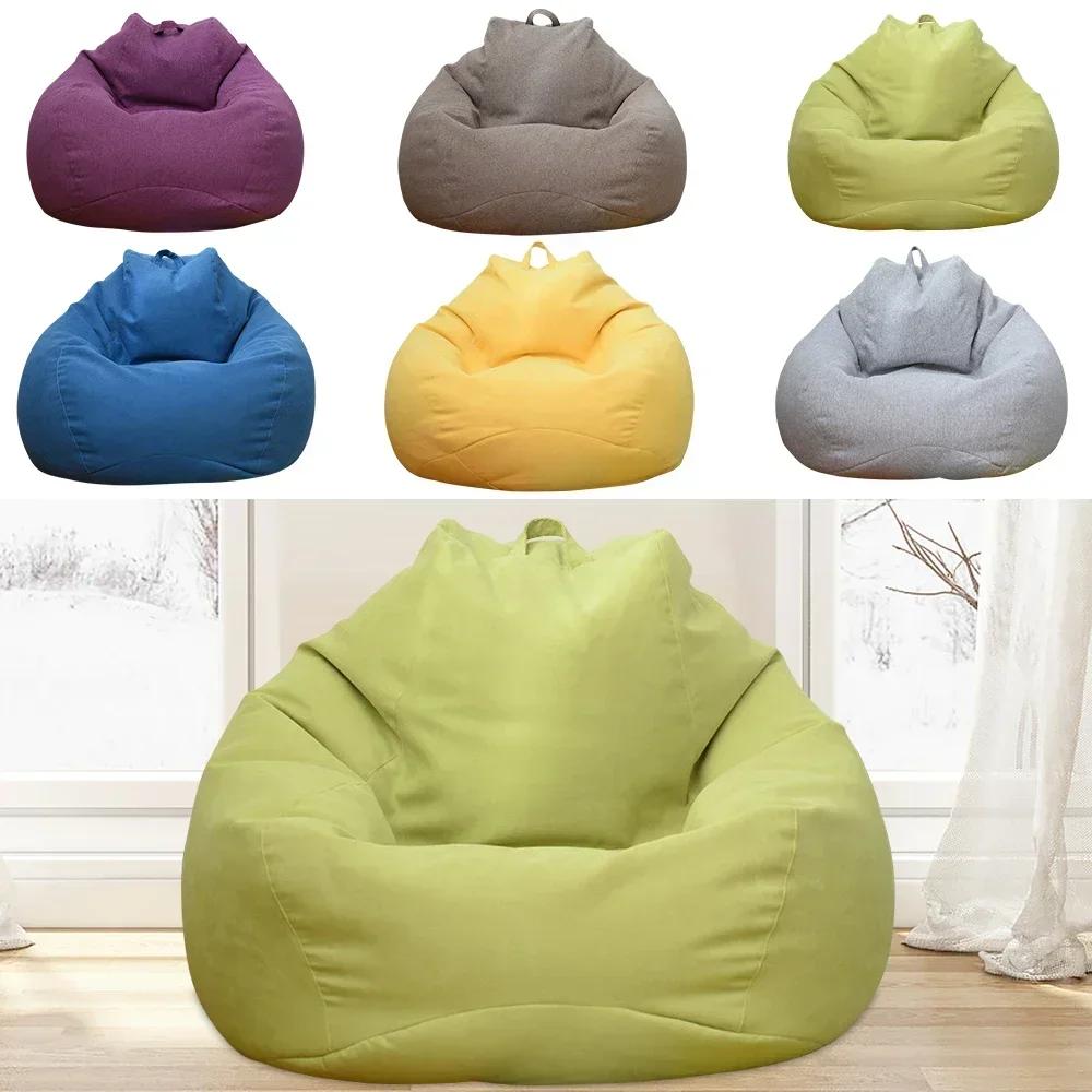 OTAUTAU grand pouf chaise housse de canapé sans remplissage paresseux siège d'angle pouf canapé a un