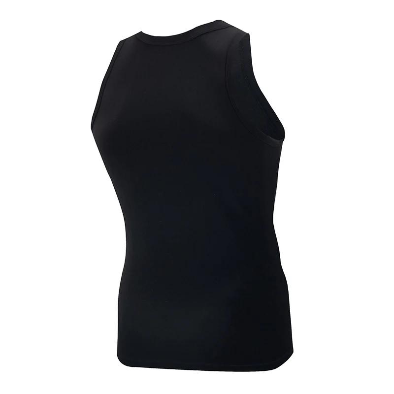 Débardeur Homme 1/3 Noir et Blanc Couleur Unie Épaules Étroites Décontracté Sport Fitness Confortabl