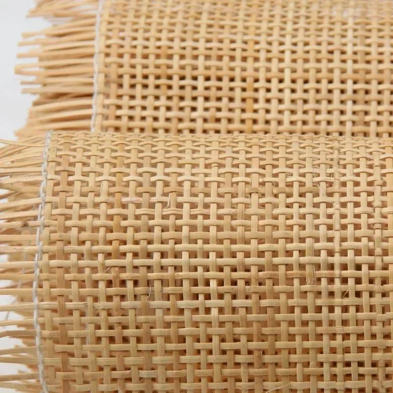 Toile de canne indonésienne en maille naturelle, rotin WUNICEF, grille en rouleau, tissage, matériel
