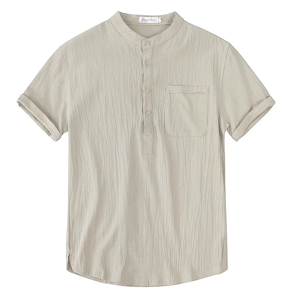 Été nouveau T-shirt à manches courtes pour hommes coton et lin Led décontracté hommes T-shirt chemis