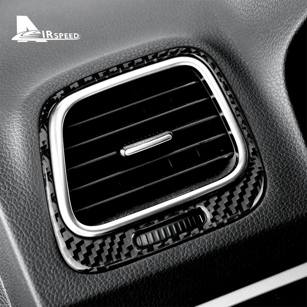 Autocollant de ventilation de sortie ca de voiture, en Fiber de carbone véritable et souple, pour Vo