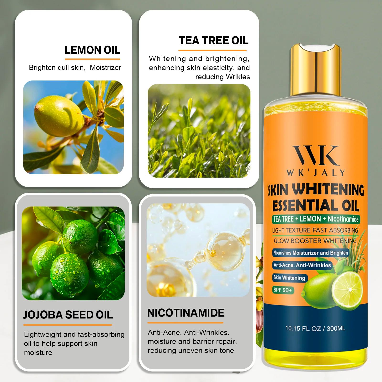 Huile pour le corps éclaircissante WK JALY, hydratation intense, hydratation, peau lisse, réduction 