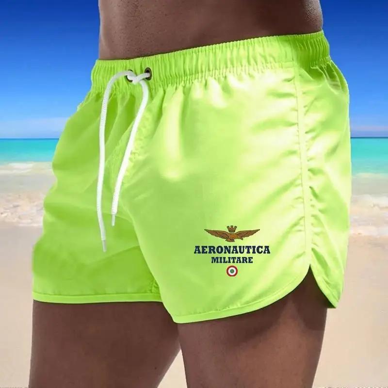 Short de bain imprimé pour homme, séchage rapide, plage, imbibée, respirant, proximité, poche Wstrin