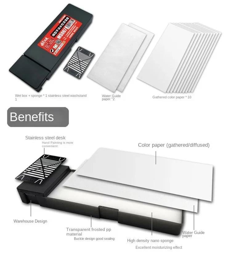 Ensemble de peinture à base d'eau, Palette humide pour peinture à la main, outil de coloration, pigm