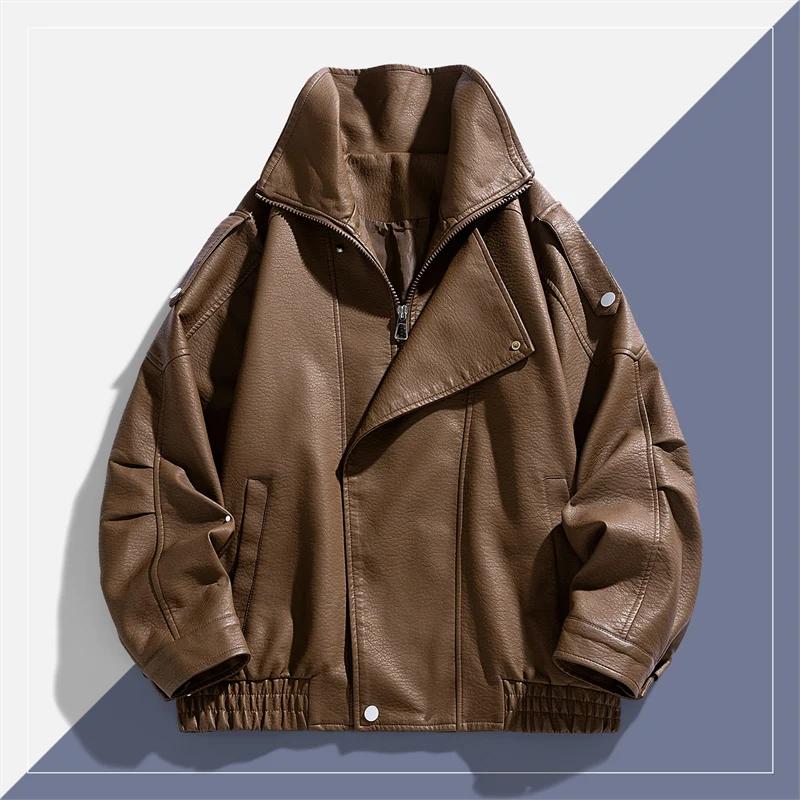 Veste d'extérieur en cuir respirant, coupe-vent, de haute qualité, confortable, multifonctionnelle, 