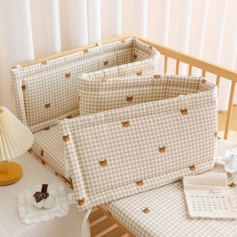 Pare-chocs de berceau doux et pur pour lit de bébé, bandes Anti-Collision pour lit de bébé, couvertu