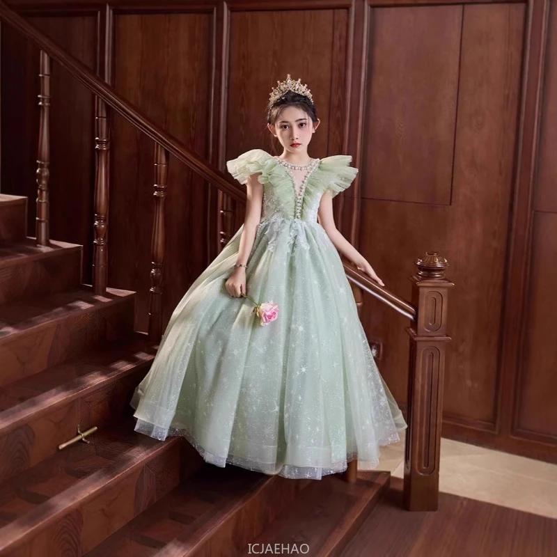 Robe de Soirée 2026 pour Filles, Robe de Princesse pour Mariage, Spectacle de Piano, Demoiselle d'ho