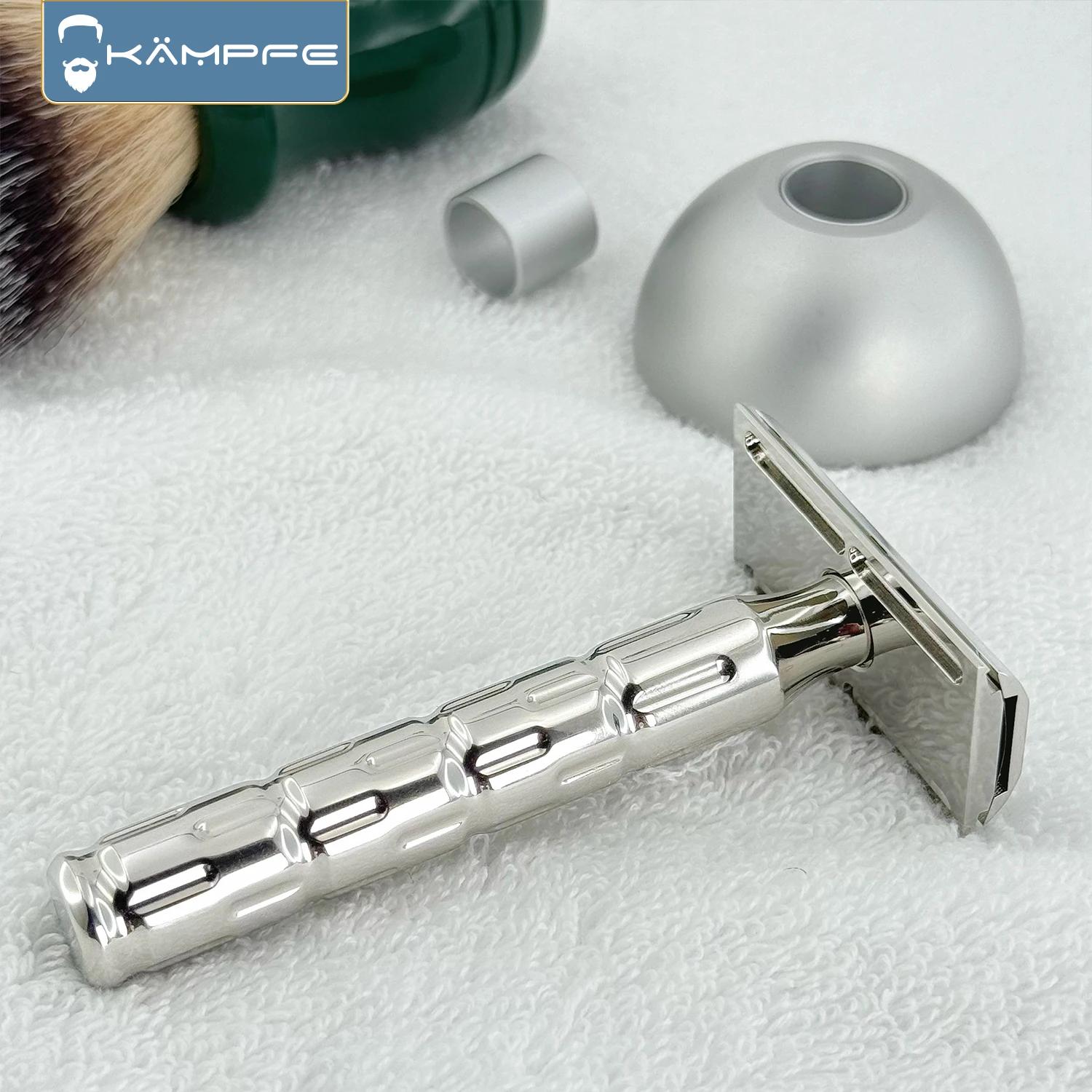 Rasoir de sécurité manuel à double tranchant KAMPFE CNC pour hommes et femmes, en acier inoxydable a