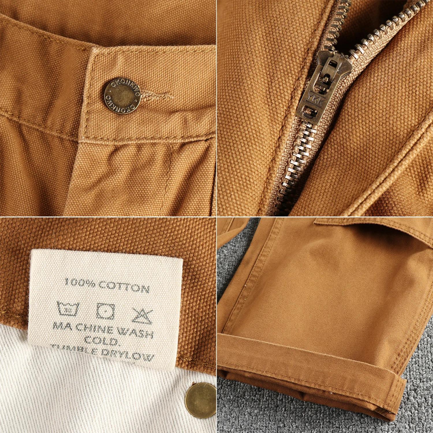 Salopette épaisse pour homme, pantalon droit rayé bleu teint, reproduction tendance, pantalon de cou